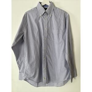 Tailorbyrd Dress Shirt Button Down Size Med Blue Plaid Check Mens Long Sleeve